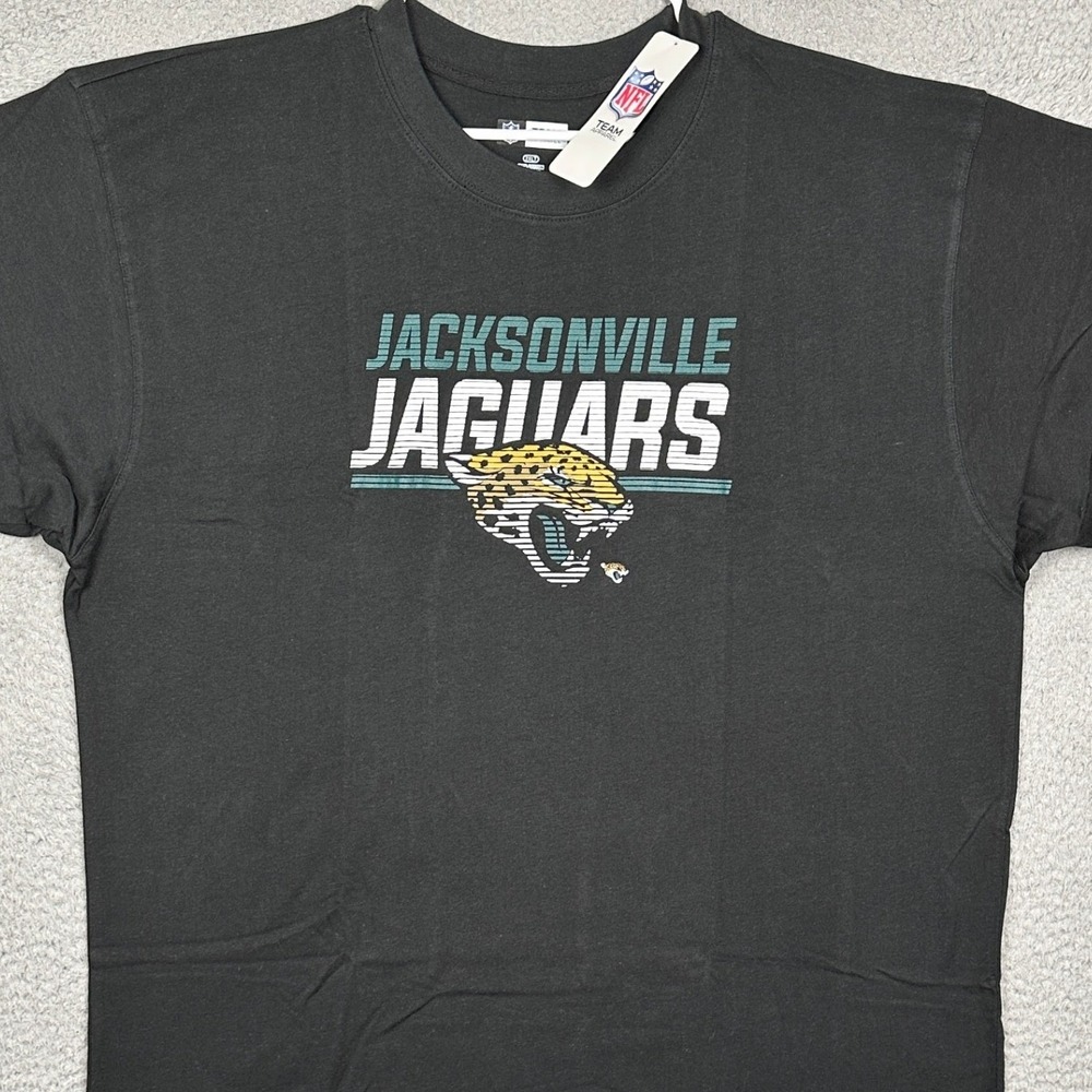 NEW Jacksonville Jaguars T-Shirt Mens 2XLT Tall Black Graphic NFL Team Apparel